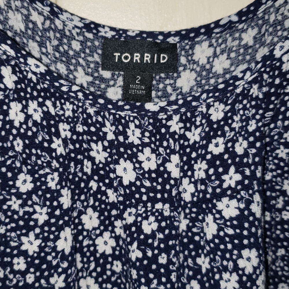 Torrid Floral Gauze Shirred Hem Cami - Picture 9 of 11